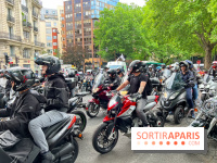 Manifestation de motards à Paris contre le stationnement payant des deux-roues