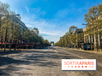 Visuel Paris vide Champs Elysées Arc de Triomphe