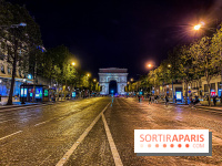 Visuel Paris Arc de Triomphe Champs Elysées nuit