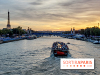 Visuels Paris - La Seine - Péniche - Coucher de soleil 