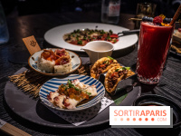 Akira Back - déjeuner en 45 mn - table -  - octopus credo, hot mess - beef taco