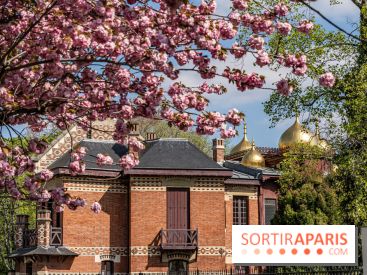 Parc de Bécon à Courbevoie - Pavillon des Indes - Cerisiers en fleurs -  A7C0006