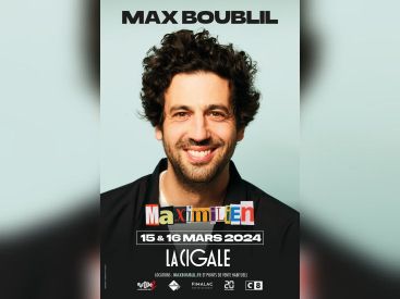 Max Boublil à la Cigale en mars 2024 avec son nouveau spectacle, Maximilien