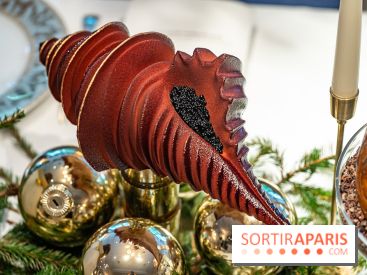 La bûche de Noël Triton du Shangri La Paris 2024 par Maxence Barbot et sa galette des rois 2025 - photos