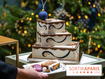 La bûche coffrets de Noël en trompe l'œil de Ladurée 2024 par Julien Alvarez et les créations de fête -  A7C2342