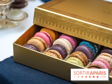 La bûche coffrets de Noël en trompe l'œil de Ladurée 2024 par Julien Alvarez et les créations de fête -  macarons