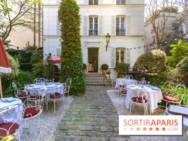 Terrasse de l'Hôtel Particulier, le jardin verdoyant au cœur de Montmartre - photo - A7C06384 HDR