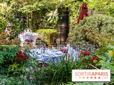 Terrasse de l'Hôtel Particulier, le jardin verdoyant au cœur de Montmartre - photo
