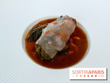 Geoélia - Sucrine braisée, jus de homard, sauce Grand Veneur