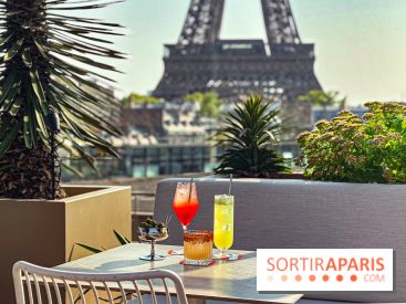 Bar Les Ombres : cocktails & tapas sur le rooftop du Musée du Quai Branly avec vue sur la tour Eiffel