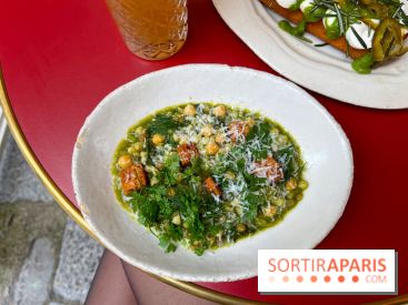 Chez Carrie - Pois chiche, fregola sarda, bouillon, pistou