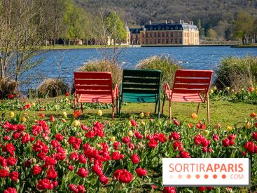 Les tulipes du Château de Dampierre, son jardin anglais et le jardin Le Nôtre
