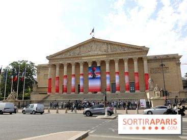 Seth habille la colonnade de l’Assemblée nationale - nos photos