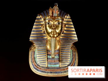 Le masque de Toutânkhamon sur fond noir - Toutankhamon : son tombeau et ses trésors