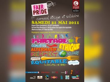 fairpride, 1er carnaval éthique et solidaire, quinzaine du commerce équitable, samedi 11 mai 2011