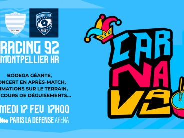 TOP 14 : le match Racing 92 -Montpellier HR aux allures de fête de carnaval à La Défense Arena