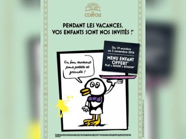 La Coupole offre le respas aux enfants pendant les vacances