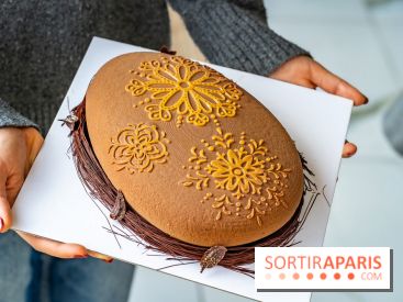 Le gâteau et chocolat de Pâques de Nina Métayer 2024, Pisanki et nénuphar au programme