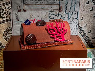 Les bûches de Noël 2024 de Jean-Paul Hévin, le maitre du chocolat : bûche corail
