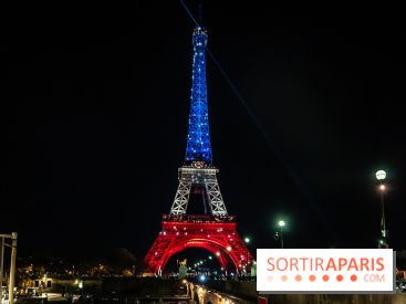 La Tour Eiffel en bleu blanc rouge ces 12 et 13 novembre 2025