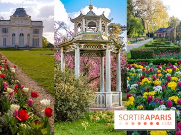 Le Parc de Bagatelle au printemps qui dévoile ses cerisiers, tulipes et jonquilles