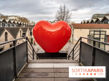 Un cœur XXL à Bercy Village pour la Saint-Valentin