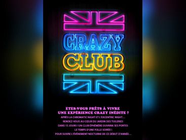 crazy club, j&b, jardin des tuileries, club éphémère