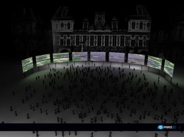 paris la soirée à remonter le temps, 3d, parvis hotel de ville