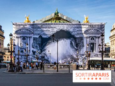 JR réinvente la façade du Palais Garnier - Opéra de Paris : installations et projections gratuites