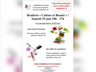 Braderie Cuture et Beauté du Secours Populaire