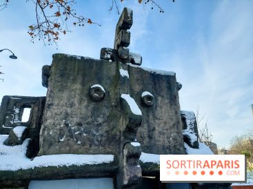 Paris : quelle est cette sculpture en forme de visage inca ? 