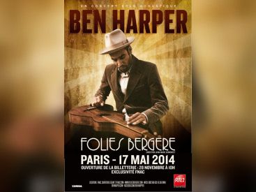 Ben Harper en concert aux Folies Bergère de Paris en 2014