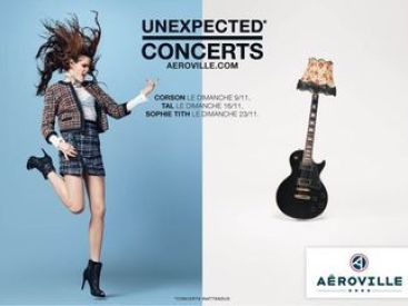 Concerts gratuits à Aéroville avec Tal, Corson et Sophie Tith