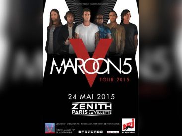 Maroon 5 en concert au Zénith de Paris en mai 2015