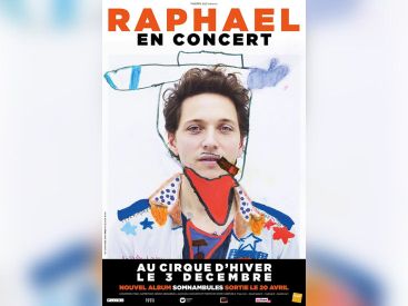 Raphaël en concert au Cirque d’Hiver de Paris en décembre 2015