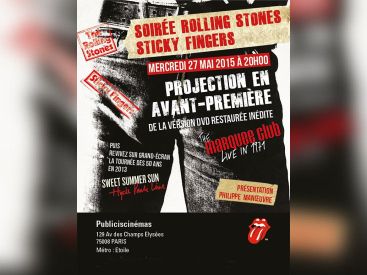 Soirée Rolling Stones "Sticky Fingers" au Publicis Cinémas
