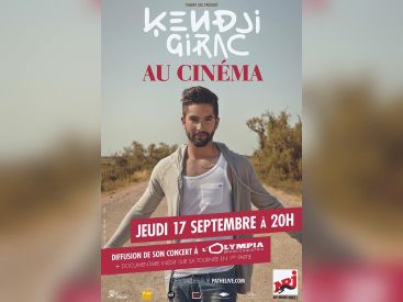 Kendji Girac : retransmission de son concert à l’Olympia au cinéma