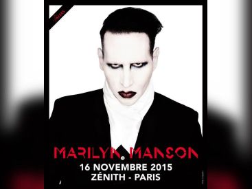 Marilyn Manson en concert au Zénith de Paris en novembre 2015