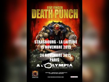 Five Finger Death Punch en concert à l’Olympia de Paris en novembre 2015