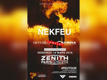 Nekfeu en concert au Zénith de Paris en 2016