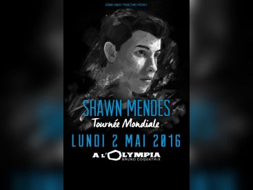 Shawn Mendes en concert à l'Olympia de Paris en mai 2016
