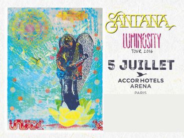Santana en concert à l'Arena de Paris Bercy en juillet 2016
