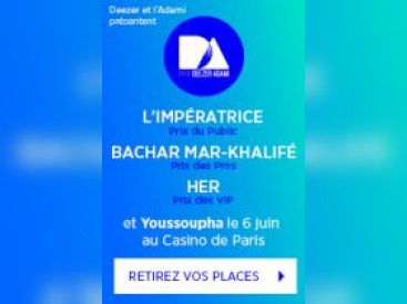 Prix Deezer Adami 2016 au Casino de Paris