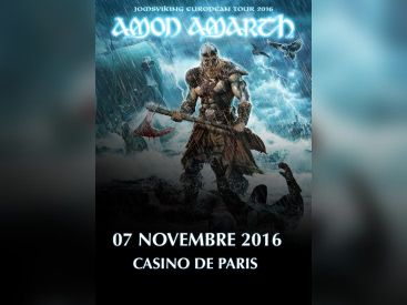 Amon Amarth en concert au Casino de Paris en novembre 2016
