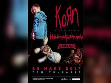 Korn en concert au Zénith de Paris en mars 2017