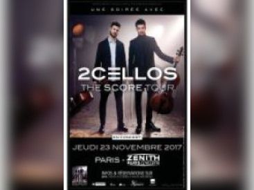 2Cellos en concert au Zénith de Paris en novembre 2017
