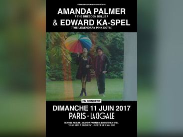 Amanda Palmer & Edward Ka-Spel en concert à La Cigale de Paris en juin 2017