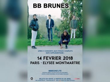 Les BB Brunes en concert à L’Elysée Montmartre de Paris en février 2018
