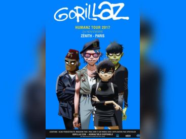Gorillaz en concert au Zénith de Paris en novembre 2017
