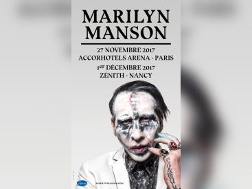 Marilyn Manson en concert à  l’Arena Bercy de Paris en novembre 2017